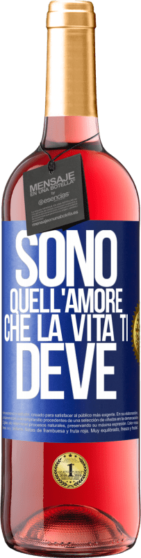 29,95 € Spedizione Gratuita | Vino rosato Edizione ROSÉ Sono quell'amore che la vita ti deve Etichetta Blu. Etichetta personalizzabile Vino giovane Raccogliere 2024 Tempranillo