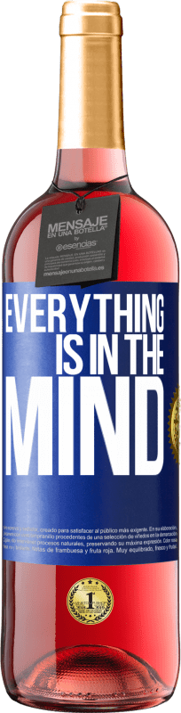 29,95 € 免费送货 | 桃红葡萄酒 ROSÉ版 一切都在脑海中 蓝色标签. 可自定义的标签 青年酒 收成 2023 Tempranillo
