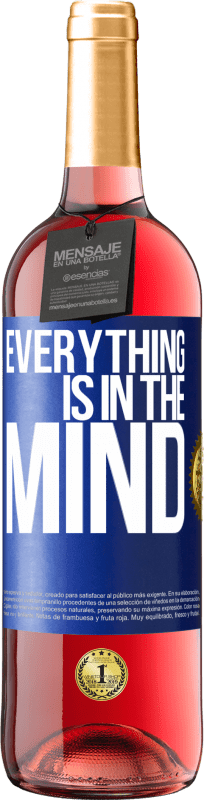 29,95 € Free Shipping | Rosé Wine ROSÉ Edition Everything is in the mind Blue Label. Customizable label Young wine Harvest 2024 Tempranillo