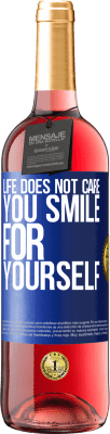 29,95 € Free Shipping | Rosé Wine ROSÉ Edition Life does not care, you smile for yourself Blue Label. Customizable label Young wine Harvest 2023 Tempranillo