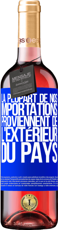 29,95 € Envoi gratuit | Vin rosé Édition ROSÉ La plupart de nos importations proviennent de l'extérieur du pays Étiquette Bleue. Étiquette personnalisable Vin jeune Récolte 2024 Tempranillo