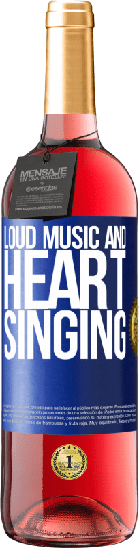 29,95 € Free Shipping | Rosé Wine ROSÉ Edition The loud music and the heart singing Blue Label. Customizable label Young wine Harvest 2024 Tempranillo