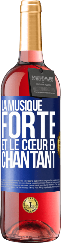 29,95 € Envoi gratuit | Vin rosé Édition ROSÉ La musique forte et le cœur en chantant Étiquette Bleue. Étiquette personnalisable Vin jeune Récolte 2024 Tempranillo