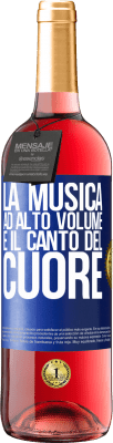 29,95 € Spedizione Gratuita | Vino rosato Edizione ROSÉ La musica ad alto volume e il canto del cuore Etichetta Blu. Etichetta personalizzabile Vino giovane Raccogliere 2023 Tempranillo