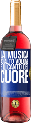 29,95 € Spedizione Gratuita | Vino rosato Edizione ROSÉ La musica ad alto volume e il canto del cuore Etichetta Blu. Etichetta personalizzabile Vino giovane Raccogliere 2025 Tempranillo