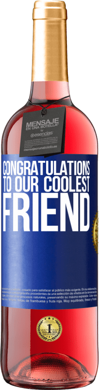 29,95 € 免费送货 | 桃红葡萄酒 ROSÉ版 恭喜我们最酷的朋友 蓝色标签. 可自定义的标签 青年酒 收成 2023 Tempranillo