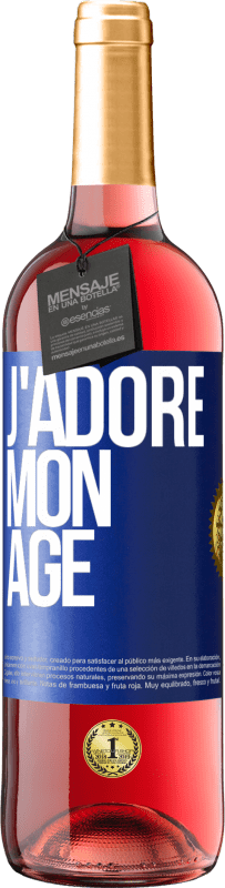 29,95 € Envoi gratuit | Vin rosé Édition ROSÉ J'adore mon âge Étiquette Bleue. Étiquette personnalisable Vin jeune Récolte 2024 Tempranillo