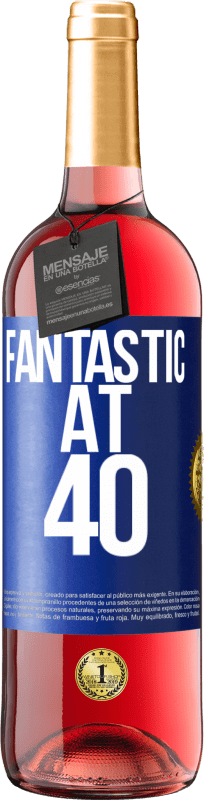 29,95 € Бесплатная доставка | Розовое вино Издание ROSÉ Фантастический в 40 Синяя метка. Настраиваемая этикетка Молодое вино Урожай 2023 Tempranillo