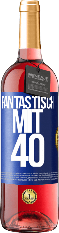 29,95 € Kostenloser Versand | Roséwein ROSÉ Ausgabe Fantastisch mit 40 Blaue Markierung. Anpassbares Etikett Junger Wein Ernte 2023 Tempranillo