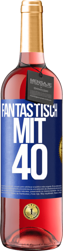 29,95 € Kostenloser Versand | Roséwein ROSÉ Ausgabe Fantastisch mit 40 Blaue Markierung. Anpassbares Etikett Junger Wein Ernte 2024 Tempranillo