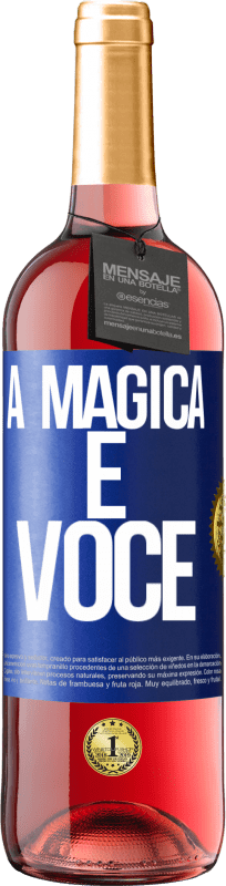 29,95 € Envio grátis | Vinho rosé Edição ROSÉ A mágica é você Etiqueta Azul. Etiqueta personalizável Vinho jovem Colheita 2023 Tempranillo