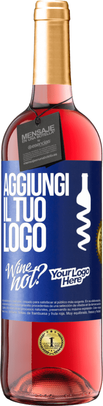 29,95 € Spedizione Gratuita | Vino rosato Edizione ROSÉ Aggiungi il tuo logo Etichetta Blu. Etichetta personalizzabile Vino giovane Raccogliere 2023 Tempranillo
