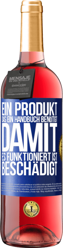 29,95 € Kostenloser Versand | Roséwein ROSÉ Ausgabe Ein Produkt, das ein Handbuch benötigt, damit es funktioniert, ist beschädigt Blaue Markierung. Anpassbares Etikett Junger Wein Ernte 2023 Tempranillo