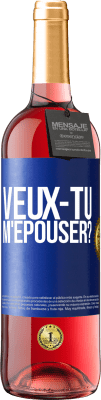 29,95 € Envoi gratuit | Vin rosé Édition ROSÉ Veux-tu m'épouser? Étiquette Bleue. Étiquette personnalisable Vin jeune Récolte 2023 Tempranillo