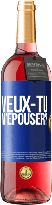 29,95 € Envoi gratuit | Vin rosé Édition ROSÉ Veux-tu m'épouser? Étiquette Bleue. Étiquette personnalisable Vin jeune Récolte 2025 Tempranillo