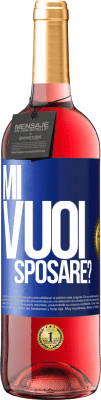 29,95 € Spedizione Gratuita | Vino rosato Edizione ROSÉ Mi vuoi sposare? Etichetta Blu. Etichetta personalizzabile Vino giovane Raccogliere 2023 Tempranillo