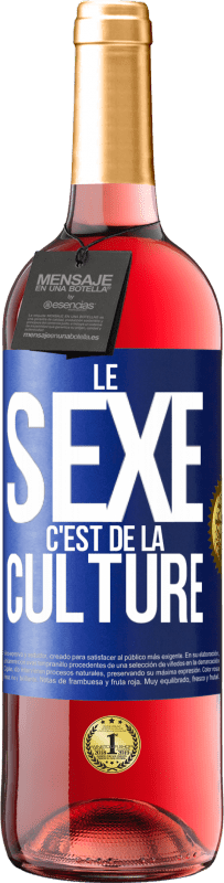 29,95 € Envoi gratuit | Vin rosé Édition ROSÉ Le sexe c'est de la culture Étiquette Bleue. Étiquette personnalisable Vin jeune Récolte 2024 Tempranillo