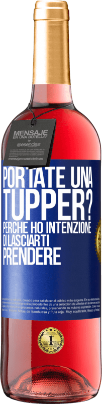 29,95 € Spedizione Gratuita | Vino rosato Edizione ROSÉ Portate una tupper? Perché ho intenzione di lasciarti prendere Etichetta Blu. Etichetta personalizzabile Vino giovane Raccogliere 2023 Tempranillo