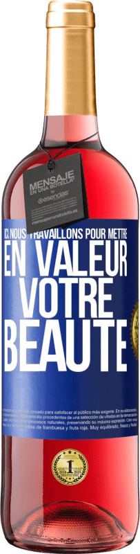 29,95 € Envoi gratuit | Vin rosé Édition ROSÉ Ici, nous travaillons pour mettre en valeur votre beauté Étiquette Bleue. Étiquette personnalisable Vin jeune Récolte 2023 Tempranillo
