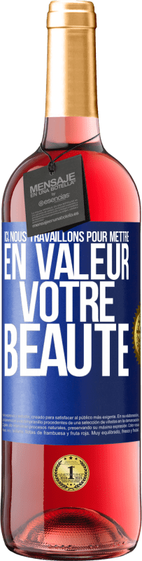 29,95 € Envoi gratuit | Vin rosé Édition ROSÉ Ici, nous travaillons pour mettre en valeur votre beauté Étiquette Bleue. Étiquette personnalisable Vin jeune Récolte 2024 Tempranillo