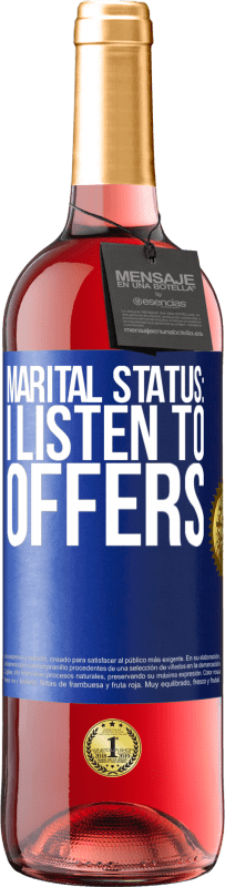 29,95 € Free Shipping | Rosé Wine ROSÉ Edition Marital status: I listen to offers Blue Label. Customizable label Young wine Harvest 2023 Tempranillo