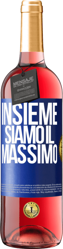 29,95 € Spedizione Gratuita | Vino rosato Edizione ROSÉ Insieme siamo il massimo Etichetta Blu. Etichetta personalizzabile Vino giovane Raccogliere 2023 Tempranillo