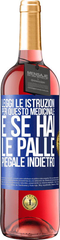 29,95 € Spedizione Gratuita | Vino rosato Edizione ROSÉ Leggi le istruzioni per questo medicinale e se hai le palle, piegale indietro Etichetta Blu. Etichetta personalizzabile Vino giovane Raccogliere 2024 Tempranillo