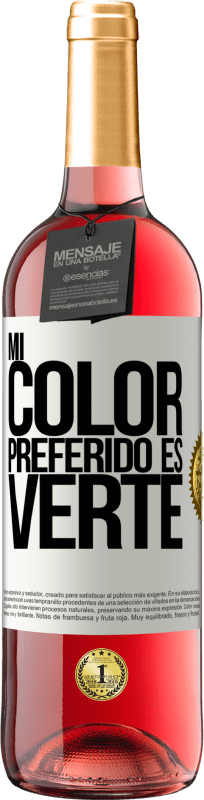 29,95 € 免费送货 | 桃红葡萄酒 ROSÉ版 Mi color preferido es: verte 白标. 可自定义的标签 青年酒 收成 2025 Tempranillo