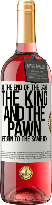 29,95 € Free Shipping | Rosé Wine ROSÉ Edition At the end of the game, the king and the pawn return to the same box White Label. Customizable label Young wine Harvest 2024 Tempranillo