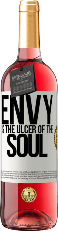 29,95 € Free Shipping | Rosé Wine ROSÉ Edition Envy is the ulcer of the soul White Label. Customizable label Young wine Harvest 2023 Tempranillo