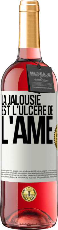 29,95 € Envoi gratuit | Vin rosé Édition ROSÉ La jalousie est l'ulcère de l'âme Étiquette Blanche. Étiquette personnalisable Vin jeune Récolte 2023 Tempranillo