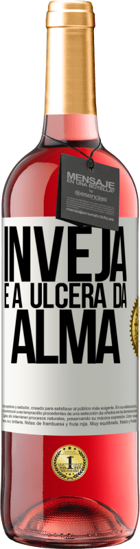 29,95 € Envio grátis | Vinho rosé Edição ROSÉ Inveja é a úlcera da alma Etiqueta Branca. Etiqueta personalizável Vinho jovem Colheita 2025 Tempranillo