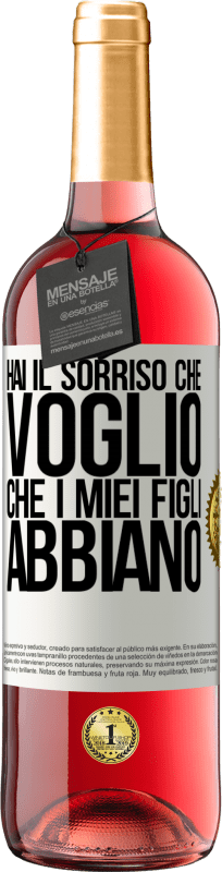 29,95 € Spedizione Gratuita | Vino rosato Edizione ROSÉ Hai il sorriso che voglio che i miei figli abbiano Etichetta Bianca. Etichetta personalizzabile Vino giovane Raccogliere 2024 Tempranillo