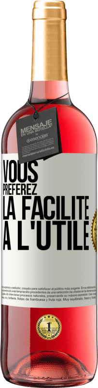 29,95 € Envoi gratuit | Vin rosé Édition ROSÉ Vous préférez la facilité à l'utile Étiquette Blanche. Étiquette personnalisable Vin jeune Récolte 2023 Tempranillo