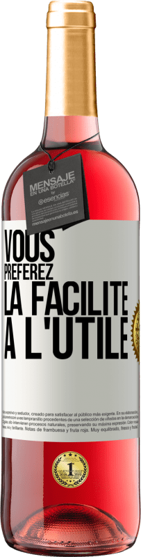 29,95 € Envoi gratuit | Vin rosé Édition ROSÉ Vous préférez la facilité à l'utile Étiquette Blanche. Étiquette personnalisable Vin jeune Récolte 2025 Tempranillo