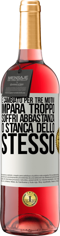 29,95 € Spedizione Gratuita | Vino rosato Edizione ROSÉ È cambiato per tre motivi. Impara troppo, soffri abbastanza o stanca dello stesso Etichetta Bianca. Etichetta personalizzabile Vino giovane Raccogliere 2025 Tempranillo