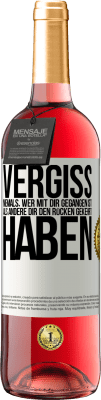 29,95 € Kostenloser Versand | Roséwein ROSÉ Ausgabe Vergiss niemals, wer mit dir gegangen ist, als andere dir den Rücken gekehrt haben Weißes Etikett. Anpassbares Etikett Junger Wein Ernte 2024 Tempranillo