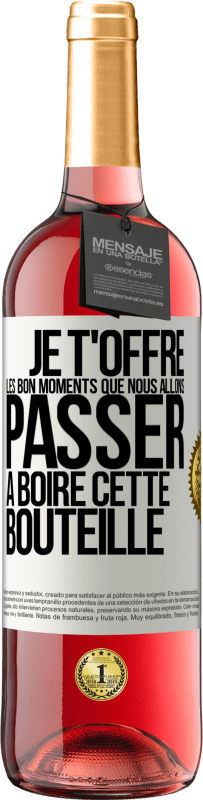 29,95 € Envoi gratuit | Vin rosé Édition ROSÉ Je t'offre les bon moments que nous allons passer à boire cette bouteille Étiquette Blanche. Étiquette personnalisable Vin jeune Récolte 2024 Tempranillo