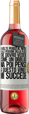 29,95 € Spedizione Gratuita | Vino rosato Edizione ROSÉ A volte penso al Natale e alle persone della plasta che dovrò vedere come un obbligo. Ma poi penso a questo vino e mi succede Etichetta Bianca. Etichetta personalizzabile Vino giovane Raccogliere 2023 Tempranillo