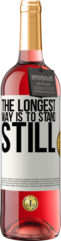 29,95 € 送料無料 | ロゼワイン ROSÉエディション 一番長い方法は、じっと立つことです ホワイトラベル. カスタマイズ可能なラベル 若いワイン 収穫 2025 Tempranillo