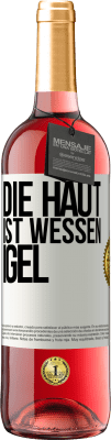 29,95 € Kostenloser Versand | Roséwein ROSÉ Ausgabe Die Haut ist wessen Igel Weißes Etikett. Anpassbares Etikett Junger Wein Ernte 2024 Tempranillo