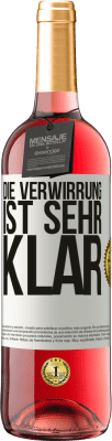 29,95 € Kostenloser Versand | Roséwein ROSÉ Ausgabe Die Verwirrung ist sehr klar Weißes Etikett. Anpassbares Etikett Junger Wein Ernte 2023 Tempranillo