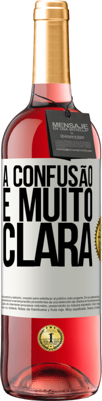 29,95 € Envio grátis | Vinho rosé Edição ROSÉ A confusão é muito clara Etiqueta Branca. Etiqueta personalizável Vinho jovem Colheita 2024 Tempranillo