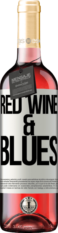 29,95 € Envoi gratuit | Vin rosé Édition ROSÉ Red wine & Blues Étiquette Blanche. Étiquette personnalisable Vin jeune Récolte 2025 Tempranillo