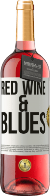 29,95 € Envío gratis | Vino Rosado Edición ROSÉ Red wine & Blues Etiqueta Blanca. Etiqueta personalizable Vino joven Cosecha 2025 Tempranillo