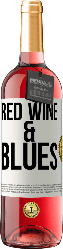 29,95 € Spedizione Gratuita | Vino rosato Edizione ROSÉ Red wine & Blues Etichetta Bianca. Etichetta personalizzabile Vino giovane Raccogliere 2024 Tempranillo