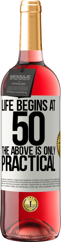 29,95 € Free Shipping | Rosé Wine ROSÉ Edition Life begins at 50, the above is only practical White Label. Customizable label Young wine Harvest 2023 Tempranillo