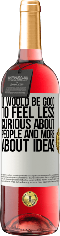 29,95 € 送料無料 | ロゼワイン ROSÉエディション 人々についてはあまり興味がなく、アイデアについてはもっと気に入るといいでしょう ホワイトラベル. カスタマイズ可能なラベル 若いワイン 収穫 2025 Tempranillo