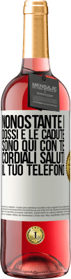 29,95 € Spedizione Gratuita | Vino rosato Edizione ROSÉ Nonostante i dossi e le cadute, sono qui con te. Cordiali saluti, il tuo telefono Etichetta Bianca. Etichetta personalizzabile Vino giovane Raccogliere 2024 Tempranillo