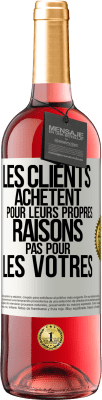 29,95 € Envoi gratuit | Vin rosé Édition ROSÉ Les clients achètent pour leurs propres raisons pas pour les vôtres Étiquette Blanche. Étiquette personnalisable Vin jeune Récolte 2023 Tempranillo